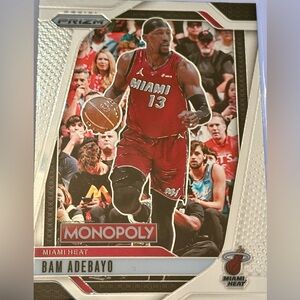 Bam Adebayo Basketball Card Miami Heat Monopoly Panini Prizm #29